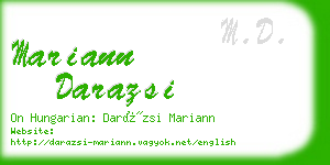 mariann darazsi business card